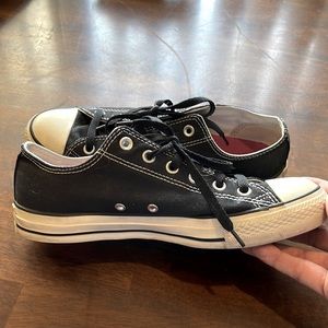 Size 9 black converse shoes - women’s